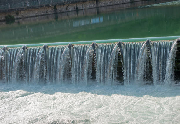 Small dam in a water canal