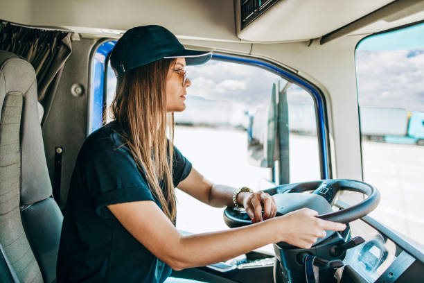 istock Professional female truck driver working 2166046787