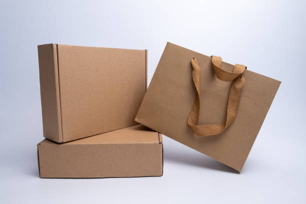 istock Brown paper box. Cardboard box isolated on white background. Place for text. Gift box 2166047241