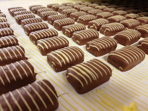 istock Chocolate Box Choc Coated Lemon Candy Manufacturing 2166056123