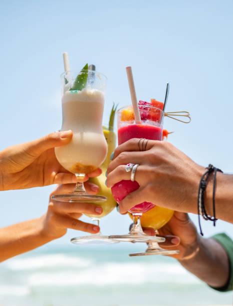 istock Happy group of friends making a toast while traveling 2166065304