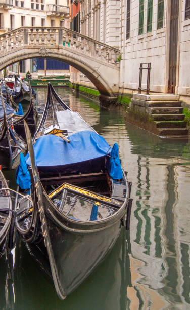 Venice colourful villas along the Grand Canal Italy