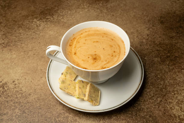 istock Close-up of cappuccino in white cup 2166075739
