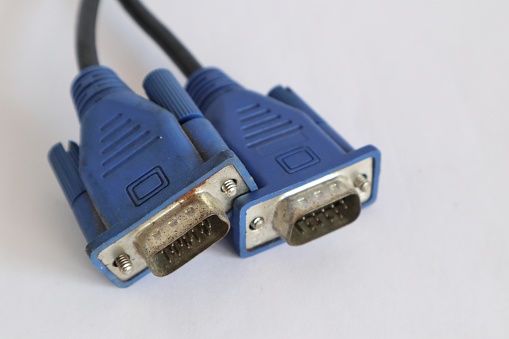 Vga Technology Vga Technology Pc Input Cable Connector On White Background Stock Photo ...