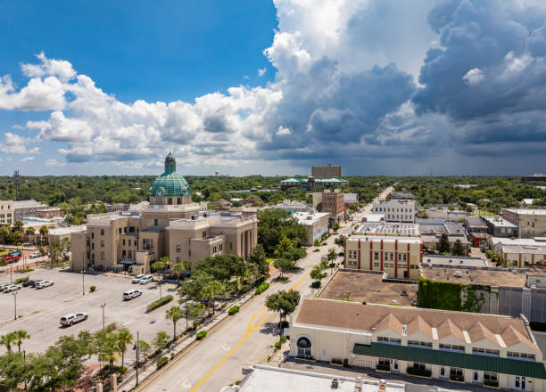 istock Deland, Florida Downtown Cityscape Aerial 2166083458