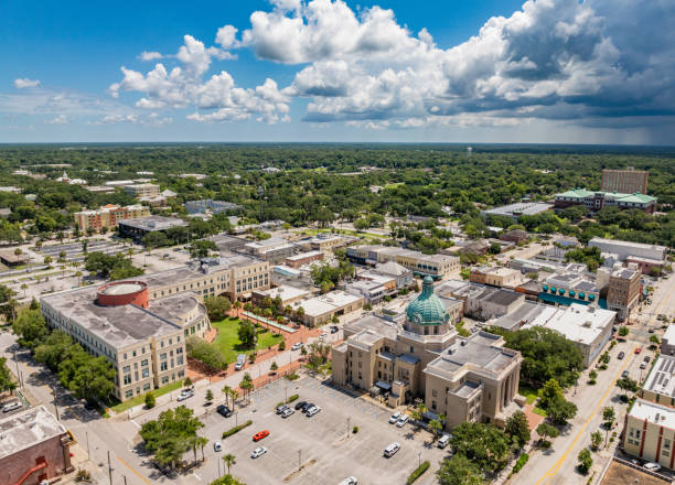 istock Deland, Florida Downtown Cityscape Aerial 2166083507