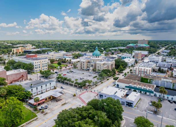 istock Deland, Florida Downtown Cityscape Aerial 2166083557
