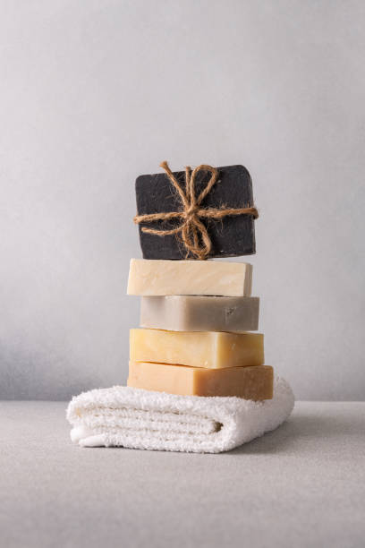 istock Natural, organic cleaning and bath concept with soap 2166086441