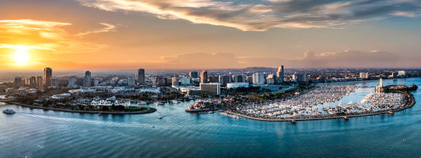 istock Long Beach California sunset view 2166089095
