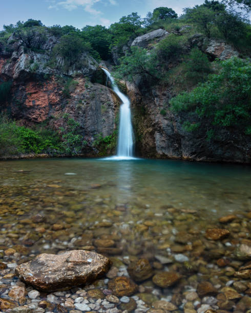 istock Scenic view of waterfall 2166089208