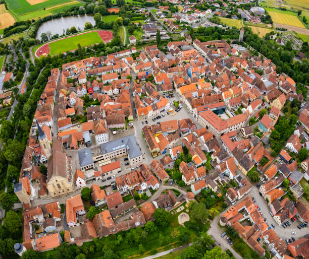 istock Aerial view around the city Iphofen 2166098154