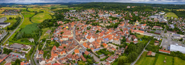 istock Aerial view around the city Scheinfeld 2166098170