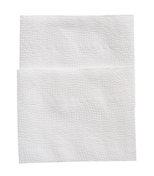 istock Top view of two folded tissue paper in stack isolated on white background with clipping path 2166098606
