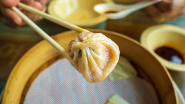 istock Close up of a dim sum with soup 2166100376