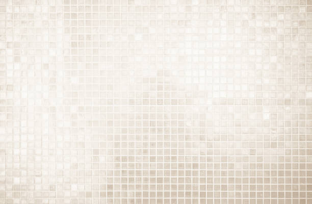 istock Cream light ceramic wall chequered and floor tiles mosaic background in bathroom, kitchen. Design pattern geometric with grid wallpaper texture decoration pool. Simple seamless abstract surface clean. 2166103163