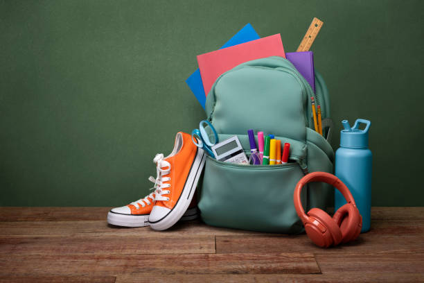 istock Back to School Backpack with a Green Chalkboard and Supplies 2166111227