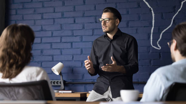 istock Project leader lead corporate meeting with colleagues 2166113866