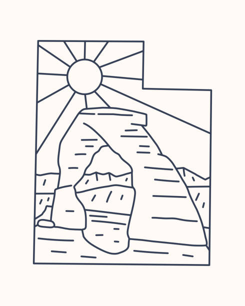 Arches National Park (Utah) - Minimalist Sun Lines Tee Shirt Arches National Park (Utah) - Minimalist Sun Lines Tee Shirt