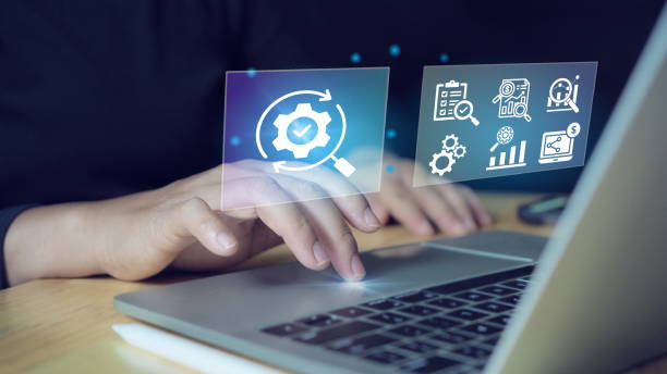 istock Businessman typing on laptop keyboard showing cogwheel virtual screen. concept of using automation technology To increase efficiency.Automation concept. 2166128047