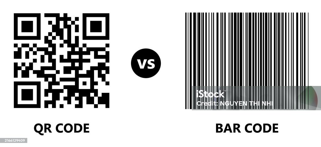 Bar Code Side Qr Code Vs Barcode Barcodes Scan Bar Label Qr Code And Industrial ...