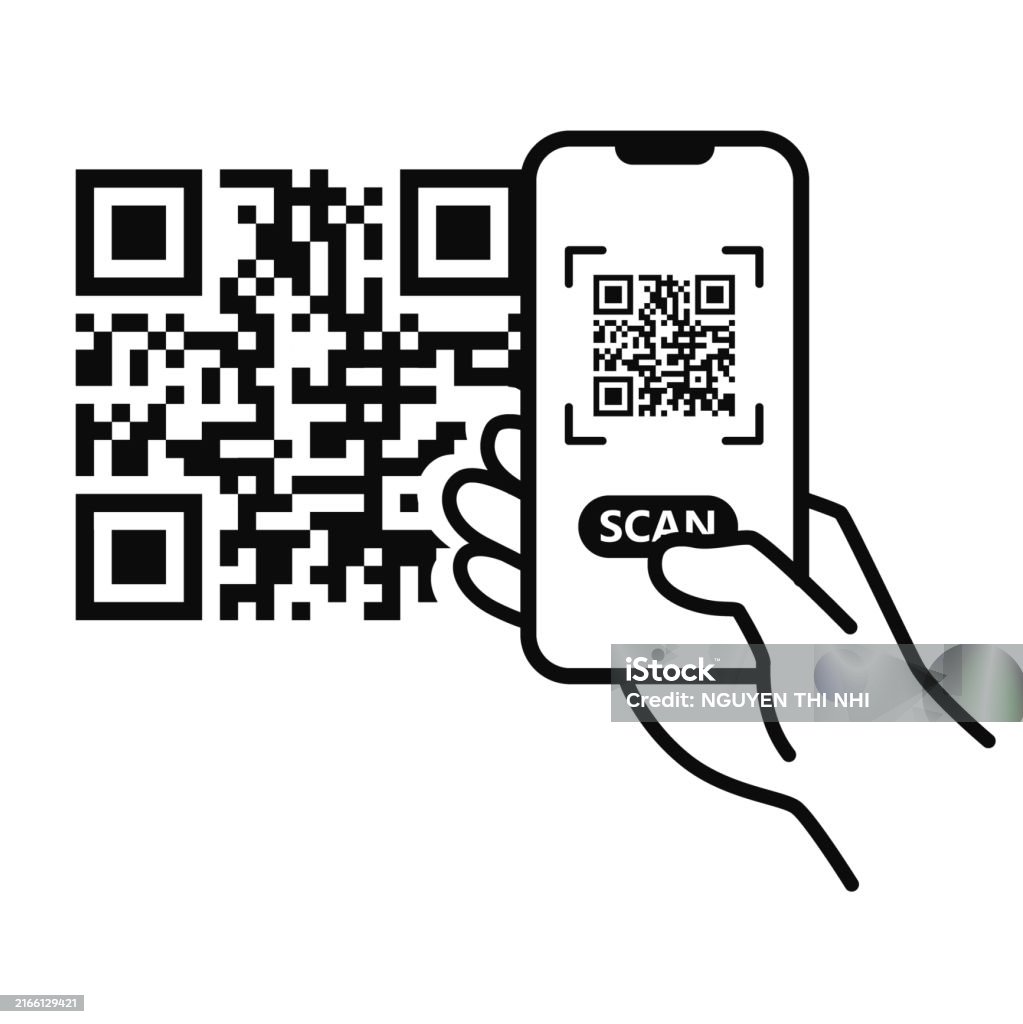 Hand Holding Phone Scanning Qr Code Digital Scanning Qr Code Qr Code ...