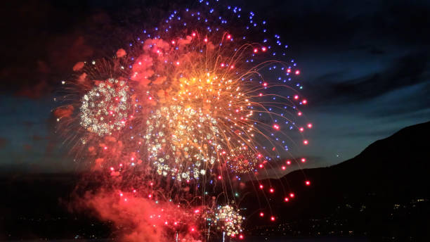 istock fireworks at sea inlet, Vancouver, BC 2166133202