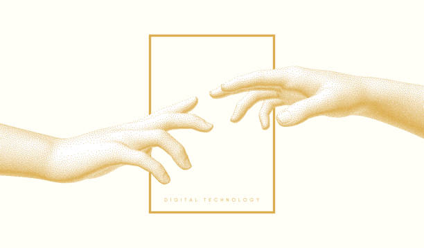 istock Hands reaching towards each other. Concept of human relation, togetherness or  partnership. 3D vector illustration. Design for banner, flyer, poster, cover or brochure. 2166133654