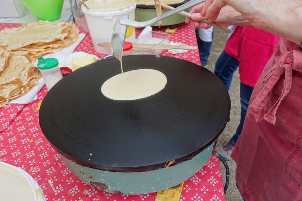 istock Making pancakes for festivities  Public event 2166134009