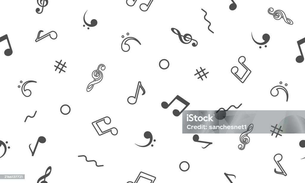 Notg Pattern Music Seamless Pattern 3 Stock Illustration - Download Image Now ...