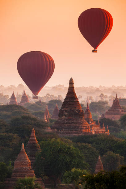 istock Balloon over plain of Bagan in misty morning, Myanmar 2166138076