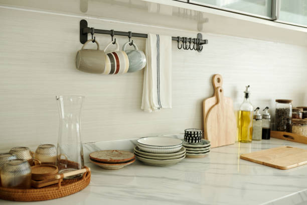 istock Crockery Standing In Order In The Kitchen 2166150483