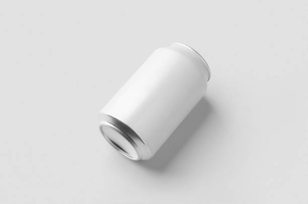 istock White small beer or soda aluminum can mockup. 2166154807