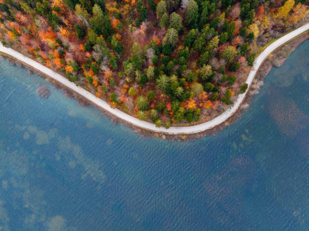 istock Road By The Lake 2166162023