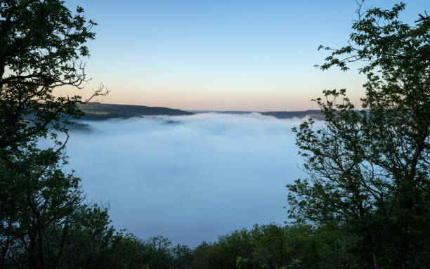 Panoramic image of beautiful landscape close to Our valley, Eifel, Rhineland-Palatinate, Germany