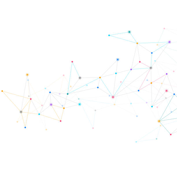 istock Minimalistic design with connecting the dots and lines. Abstract geometric background of science and technology concept 2166179898