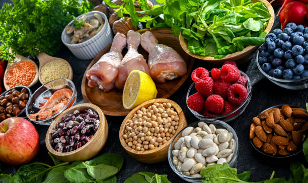 istock Food products representing the MIND diet 2166187762