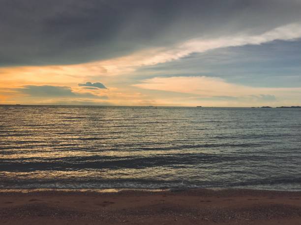 istock Sunset or sunrise on the beach 2166189348