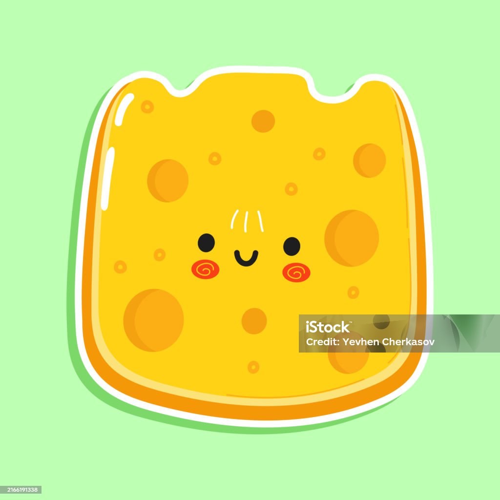 Cheese Character Vector Sticker Cheese Character Stock Illustration - Download Image Now ...
