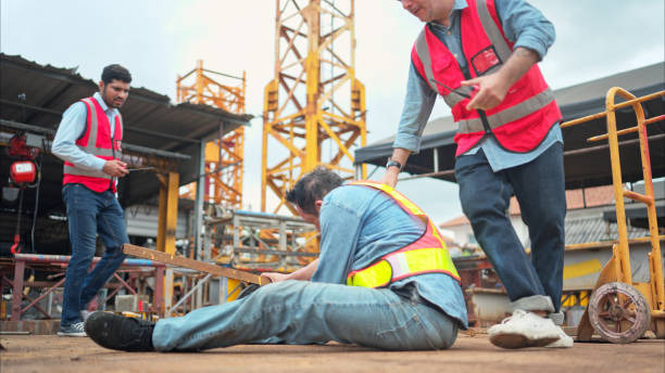 istock A worker on a construction site was injured when a piece of iron fell on leg 2166193900