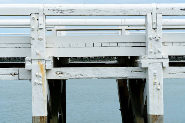 Close-up of the jetty. With copy space. Shot with a 35-mm full-frame 61MP Sony A7R IV.
