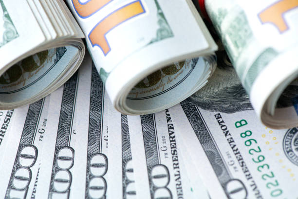 istock American dollars. A stack of hundred dollar bills. 2166199232