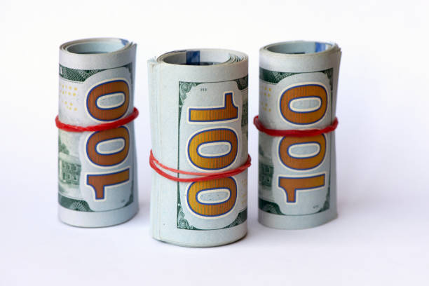 istock American dollars. A stack of hundred dollar bills. 2166199550