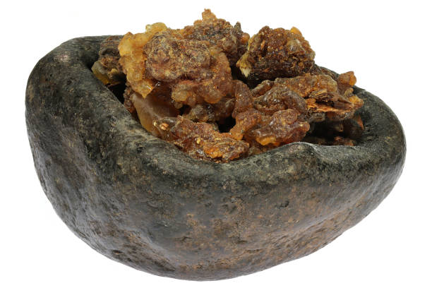 istock myrrh resin from Oman in a stone bowl 2166205095