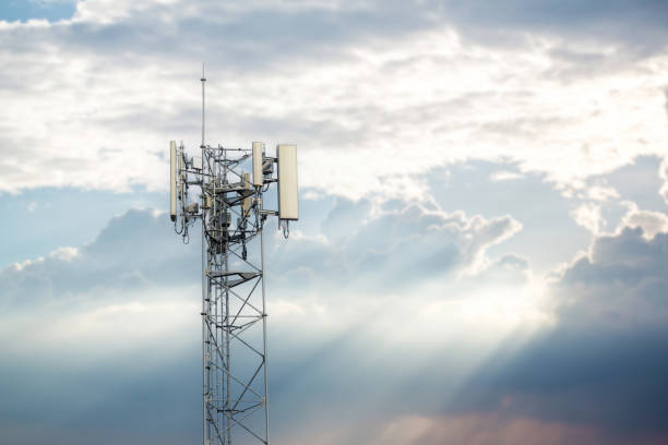 istock Communication tower top. Radio antenna Tower 2166205574