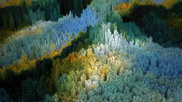 istock Abstract 3D illustration cubes landscape 2166210206