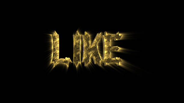 like button in golden color