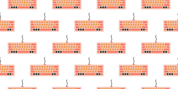 Key Bored Pattern Computer Wired Keyboard Pattern Seamless Print Of Technology Accessory ...