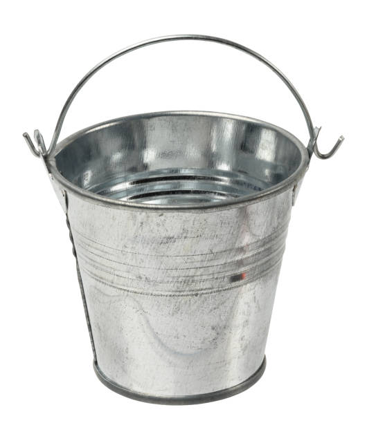 istock Empty aluminum bucket on isolated background 2166226262