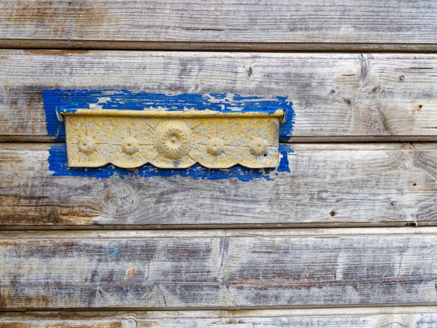 old metal flap for mail slot