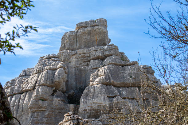 istock Limestone rock formations and known for unusual karst landforms in Andalusia, Malaga, Spain. 2166233887